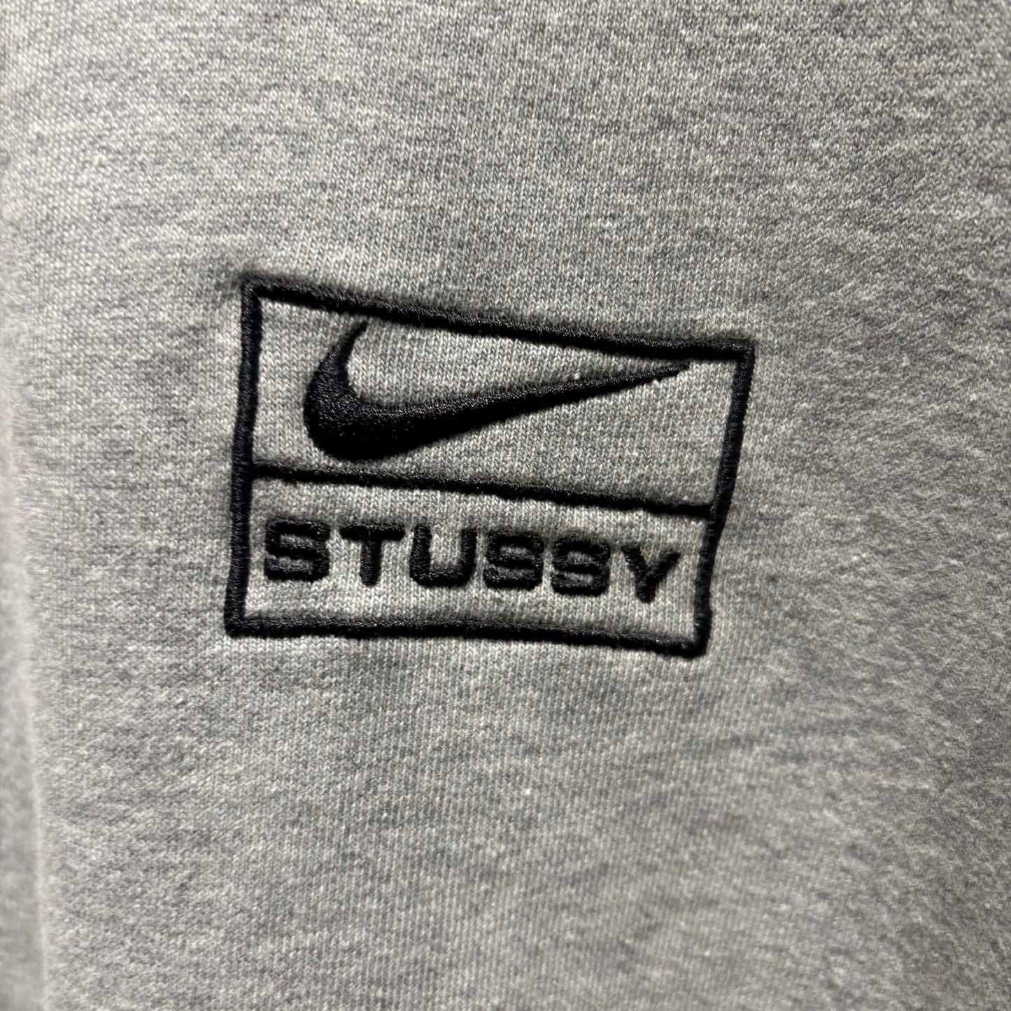 Nike x Stüssy Crew Fleece GREY 大學T 中古
