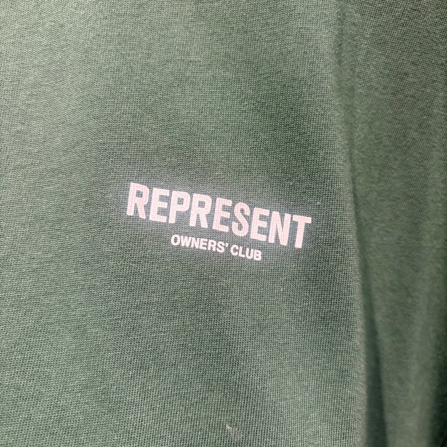 Represent Clo Oversized Big Logo T-shirt Green Luxury Y3 Streetwear FOG 中古