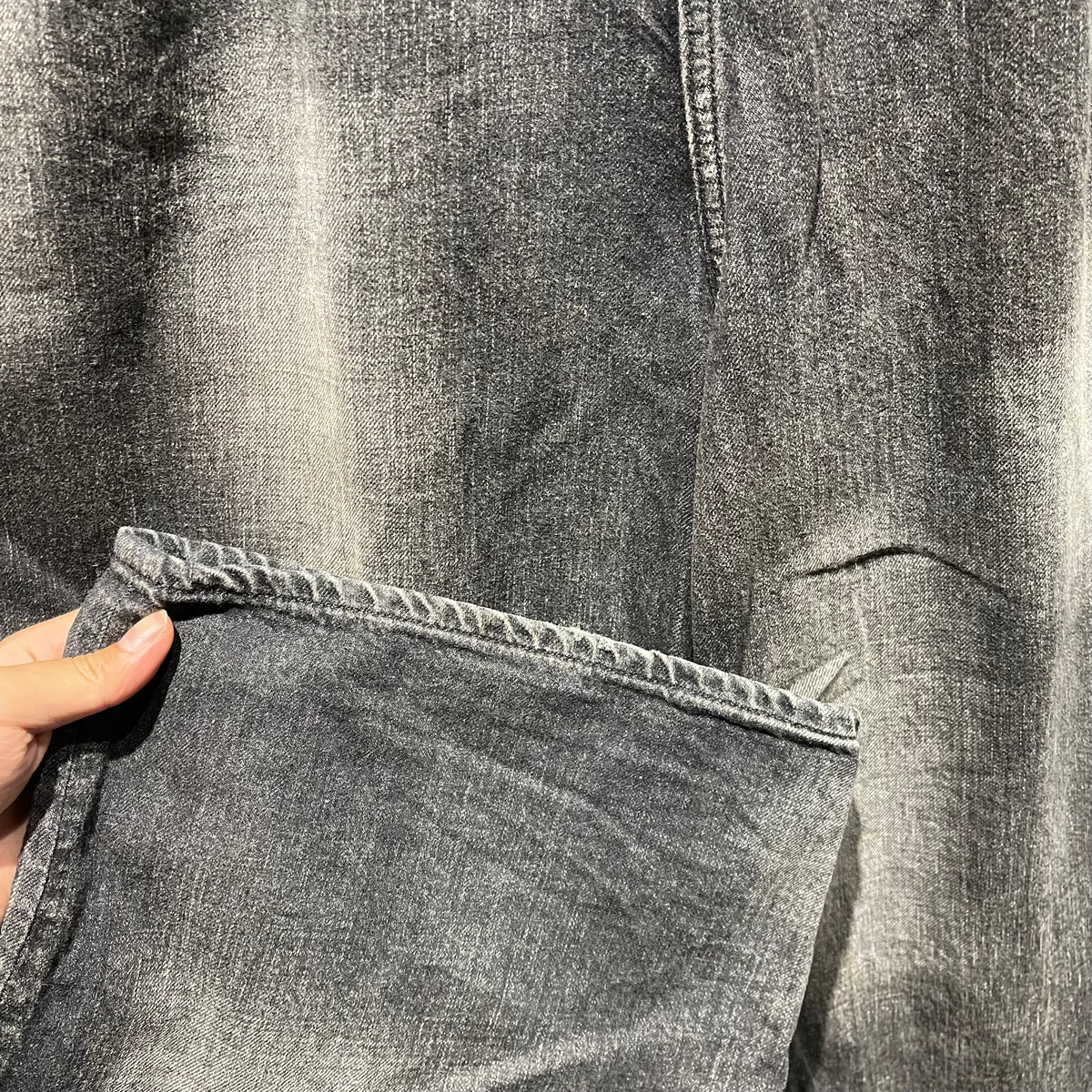 Ancellm Aging Wide Denim Pants 牛仔褲 中古