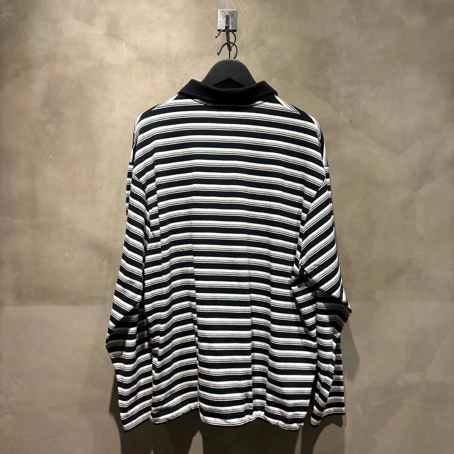 Clesste Multi Massive L/S Polo With Drawstrings 黑白條紋 全新