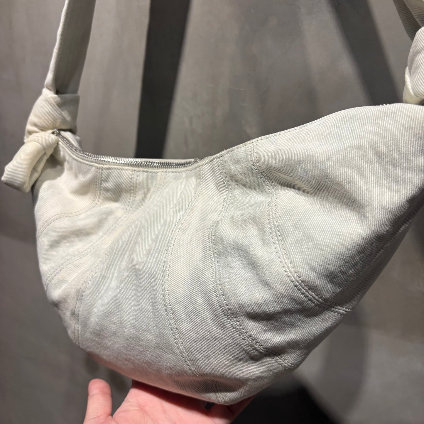 Lemaire Croissant Bag Medium Acid Snow Pelican 牛角包 中古