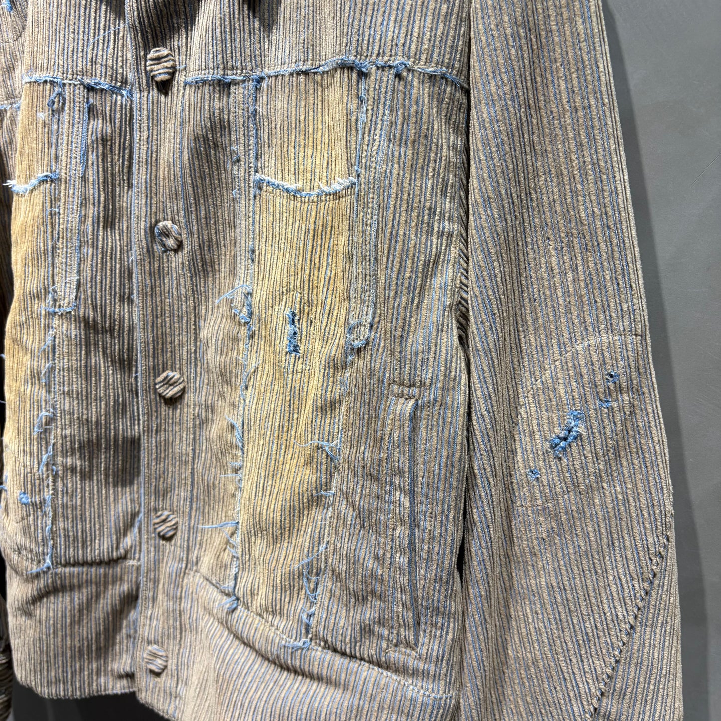 ADER error Distressed Jacket 米色燈芯絨 中古