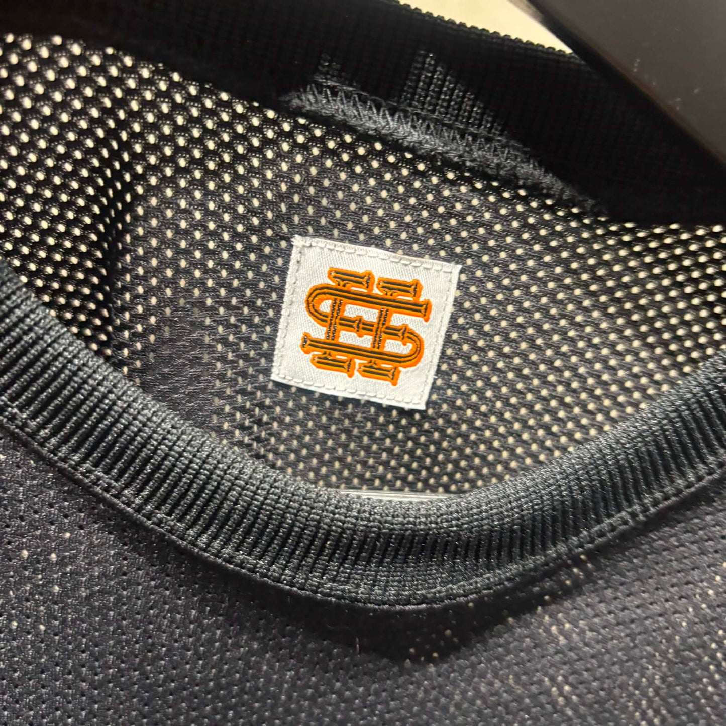 SEE SEE SUPER BIG MESH LS TEE 黑網眼手臂字體薄長袖 全新
