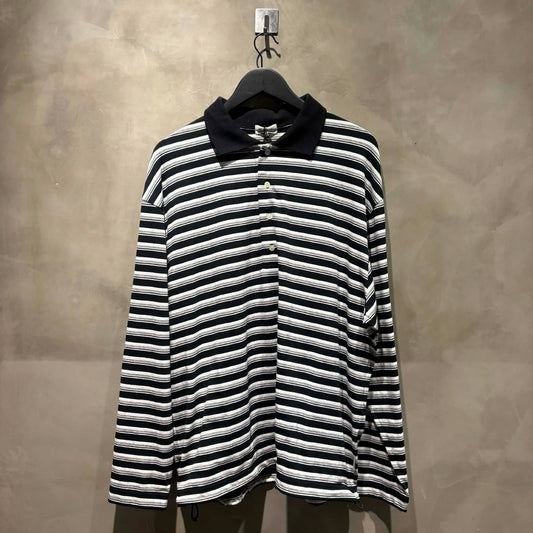 Clesste Multi Massive L/S Polo With Drawstrings 黑白條紋 全新