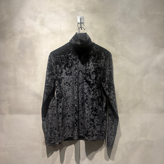 Dries Van Noten Crushed Velvet Turtleneck Top 天鵝絨 高領 二手