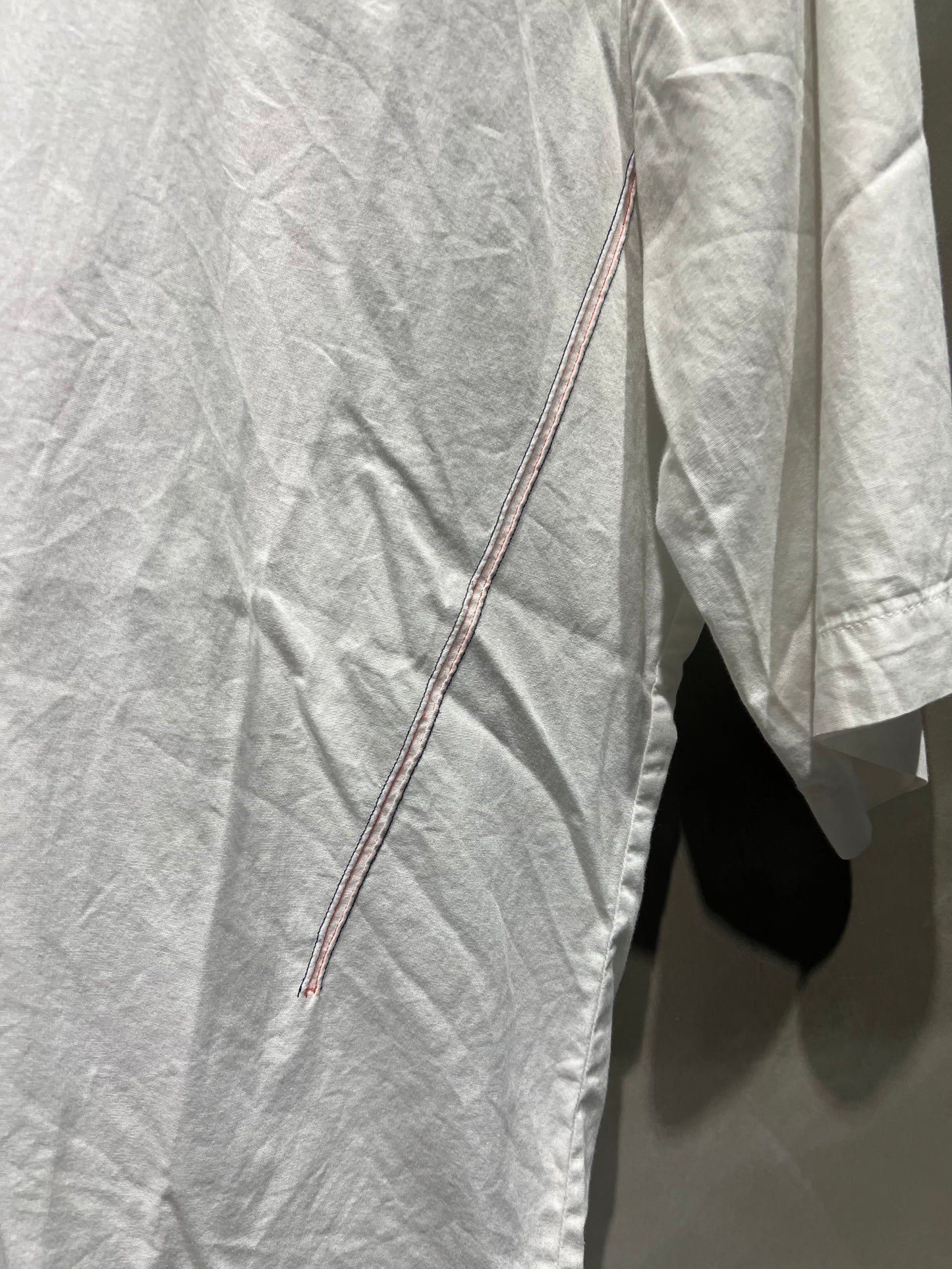 RAF Simons白色側雙縫線襯衫 中古