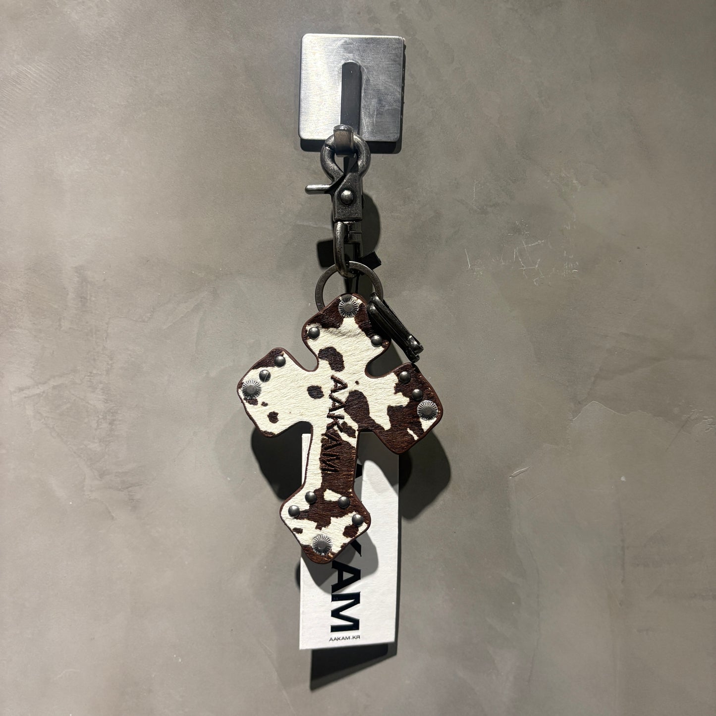 AAKAM Calf Hair CROS2 Keyring 全新 棕色 鑰匙圈