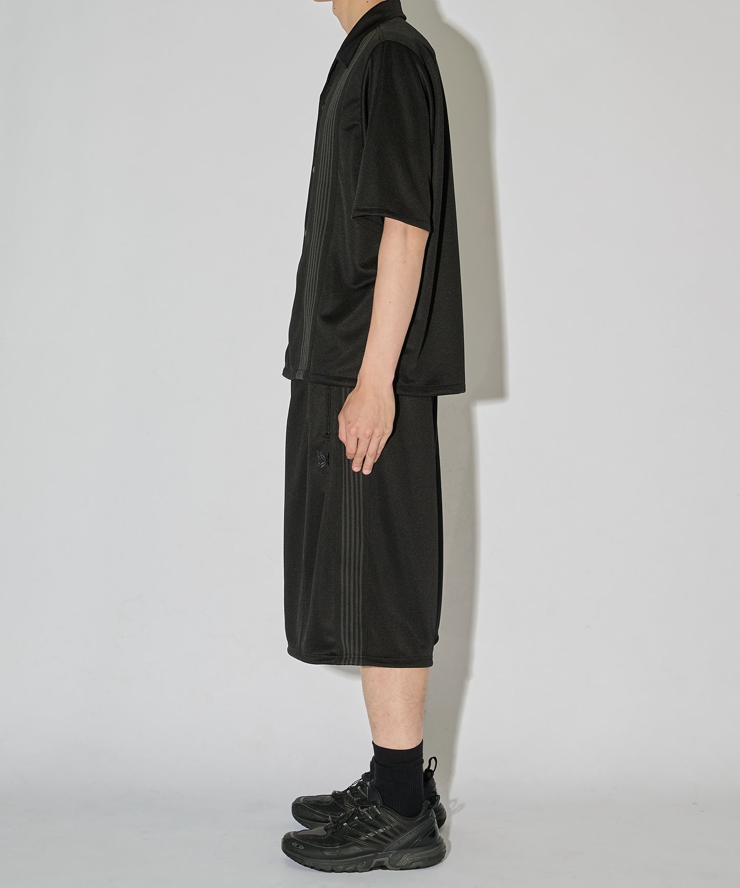 Needles 別注款 H.D Track Short Pant - Poly Smooth 黑魂