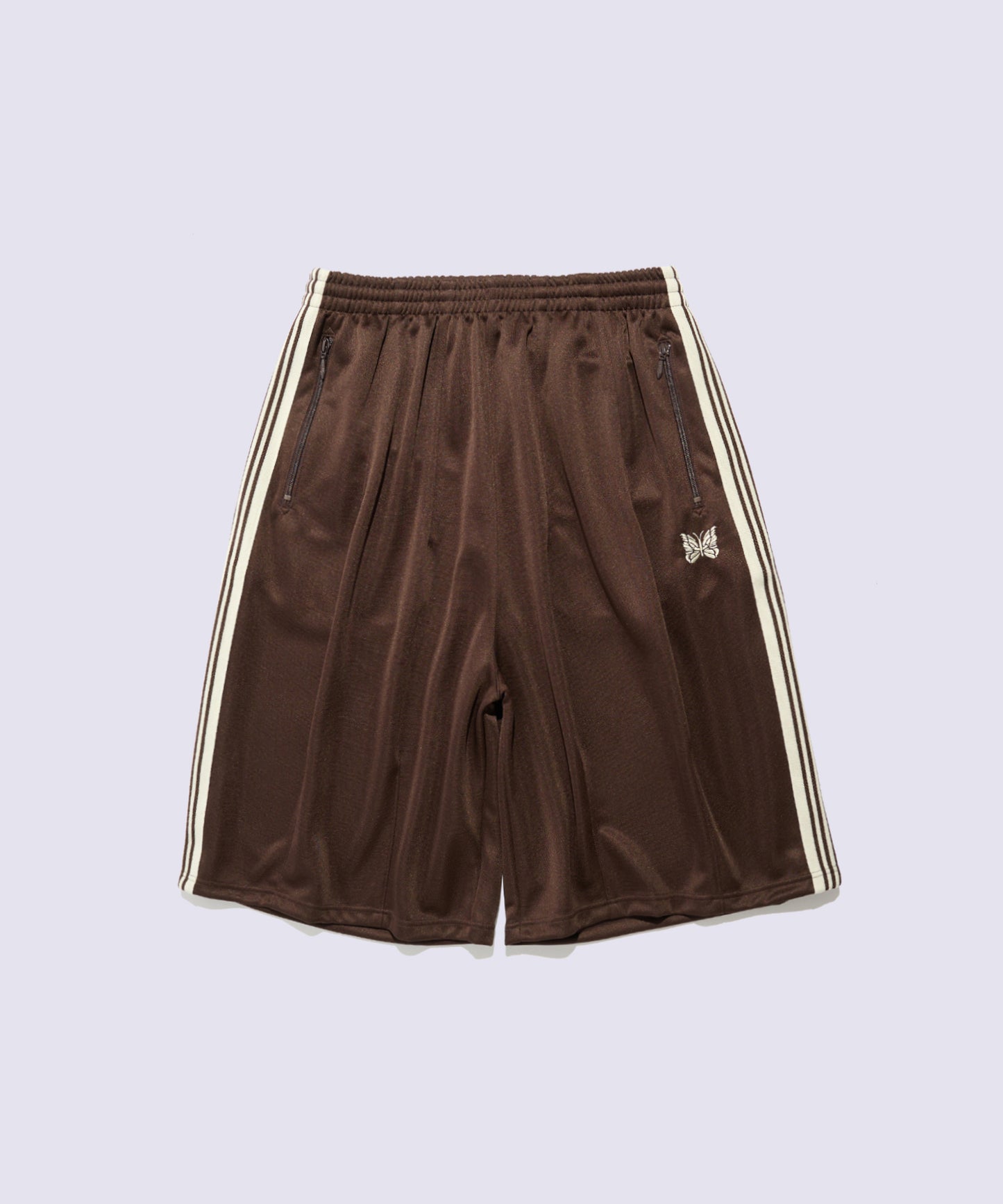 Needles別注款 H.D Track Short Pant - Poly Smooth 棕米白