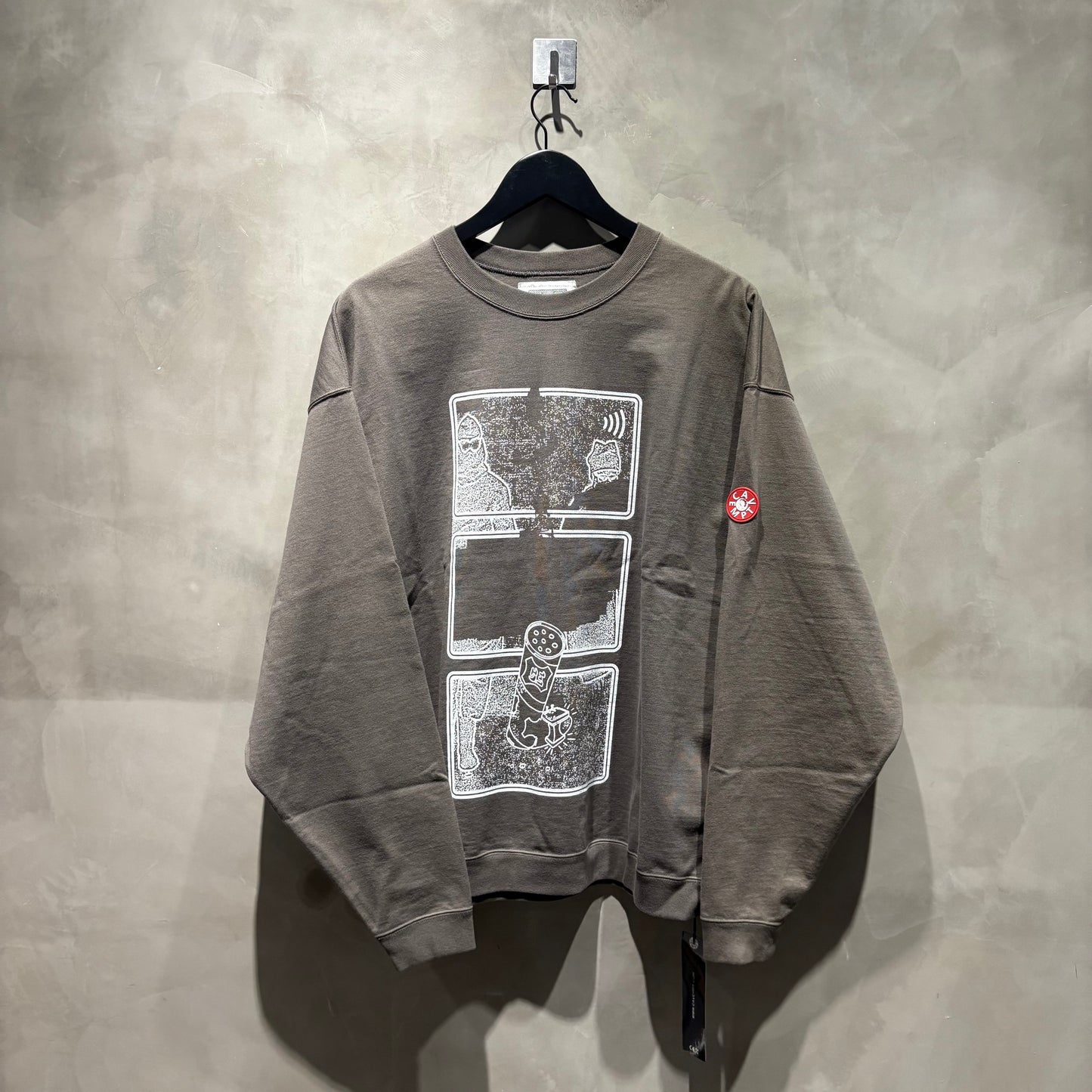 C.E - MD Clean Room LIGHT BIG CREW NECK 印花大學T 全新 現貨