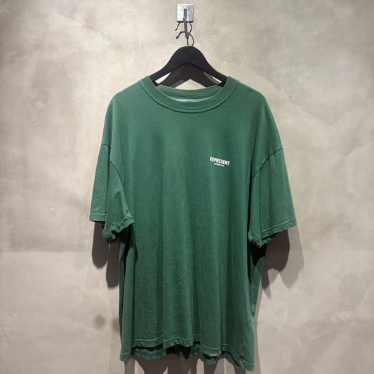Represent Clo Oversized Big Logo T-shirt Green Luxury Y3 Streetwear FOG 中古