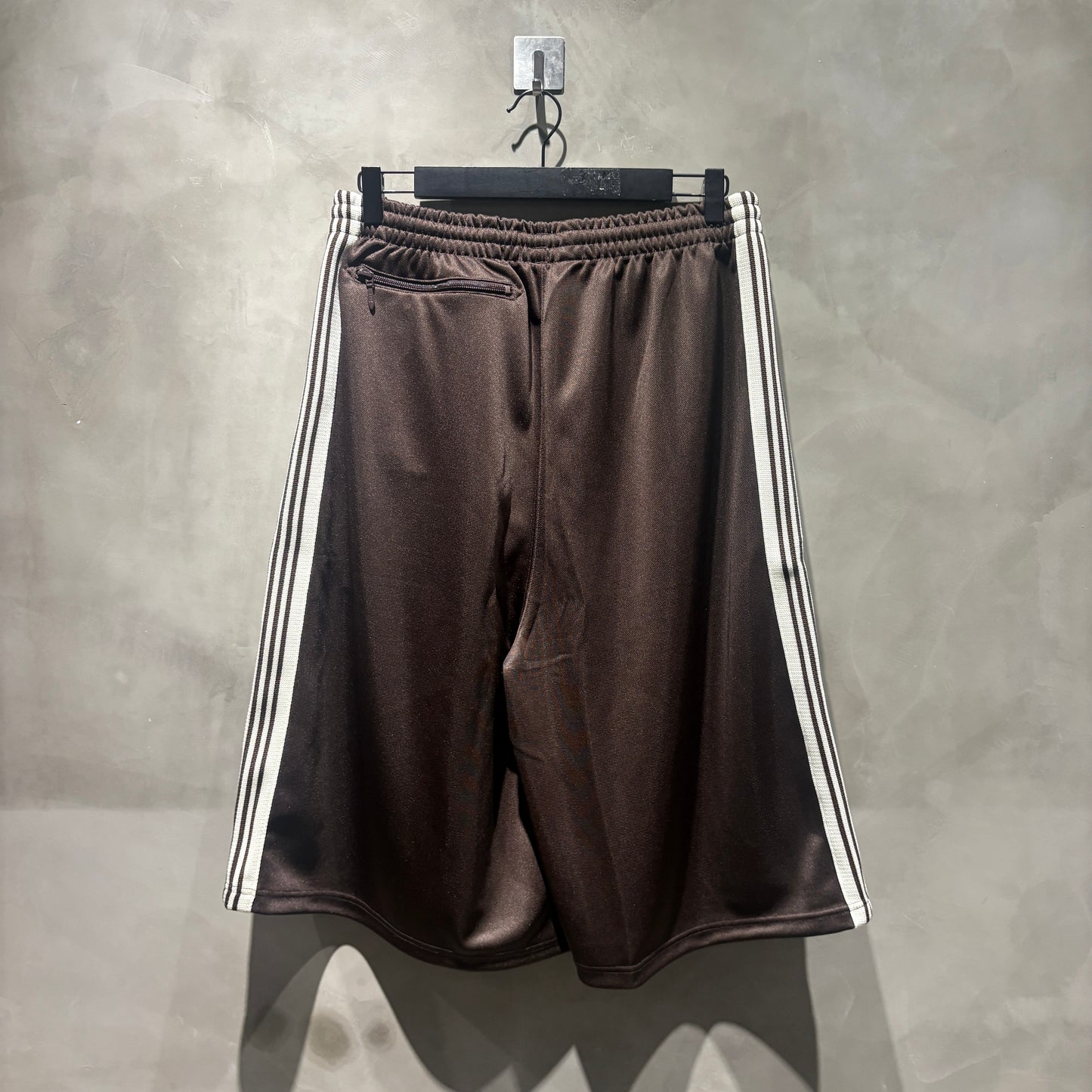 Needles別注款 H.D Track Short Pant - Poly Smooth 棕米白