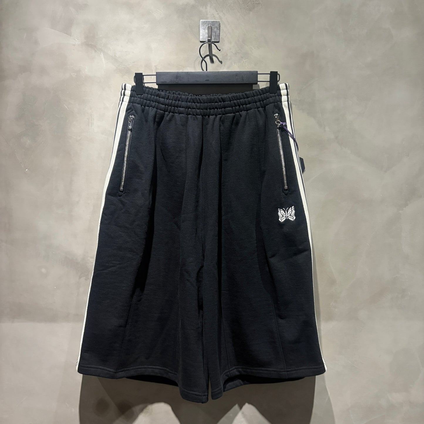 Needles 別注款 H.D.Track Shorts - Cotton Jersey BLACK 棉短褲 棉質 全新
