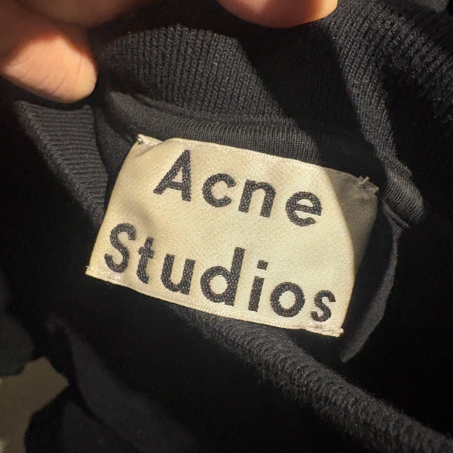 Acne Studios "FLOGHO" 領口字母織帶大學T 二手
