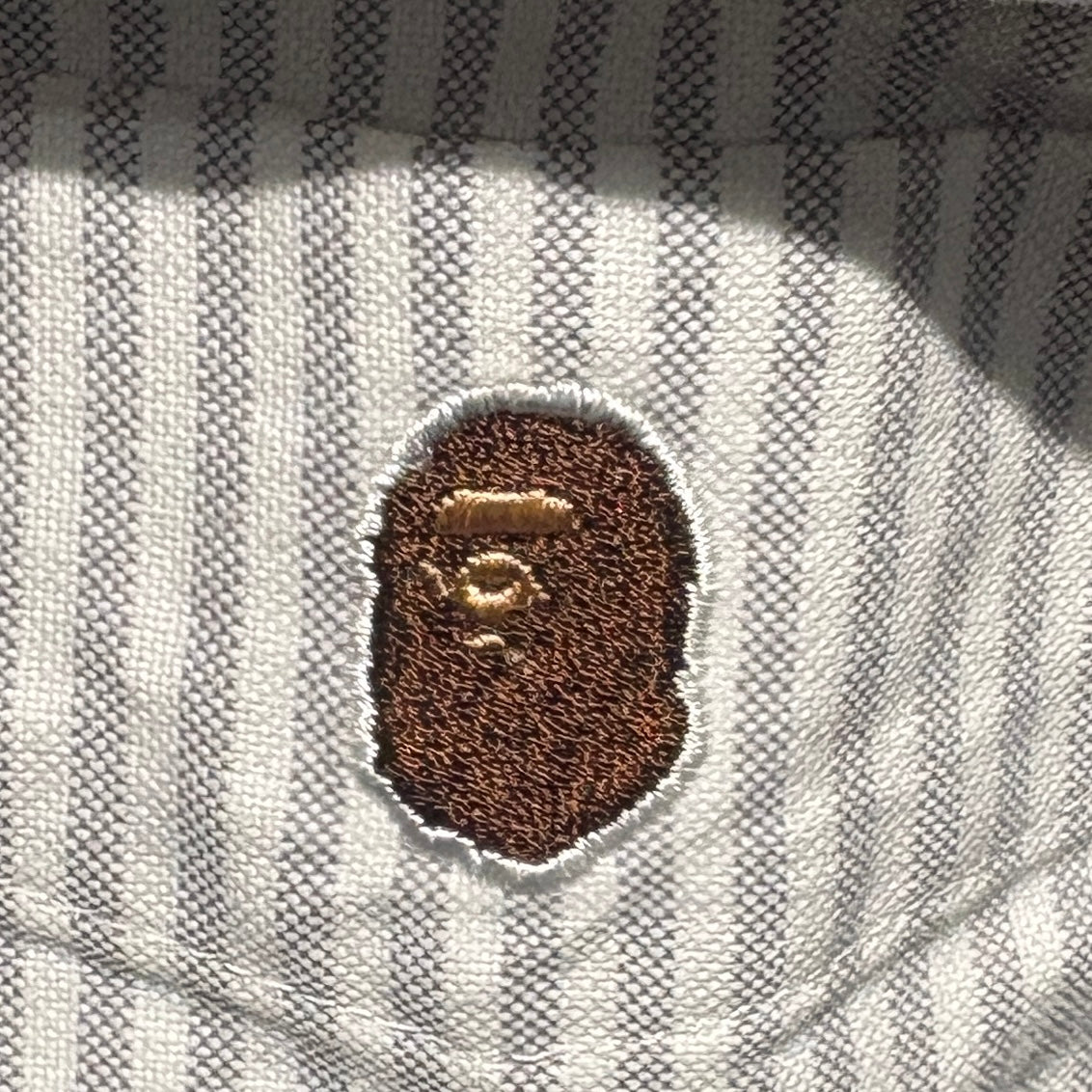 Bape Seersucker Stripe Short Sleeve Shirt 短袖 二手