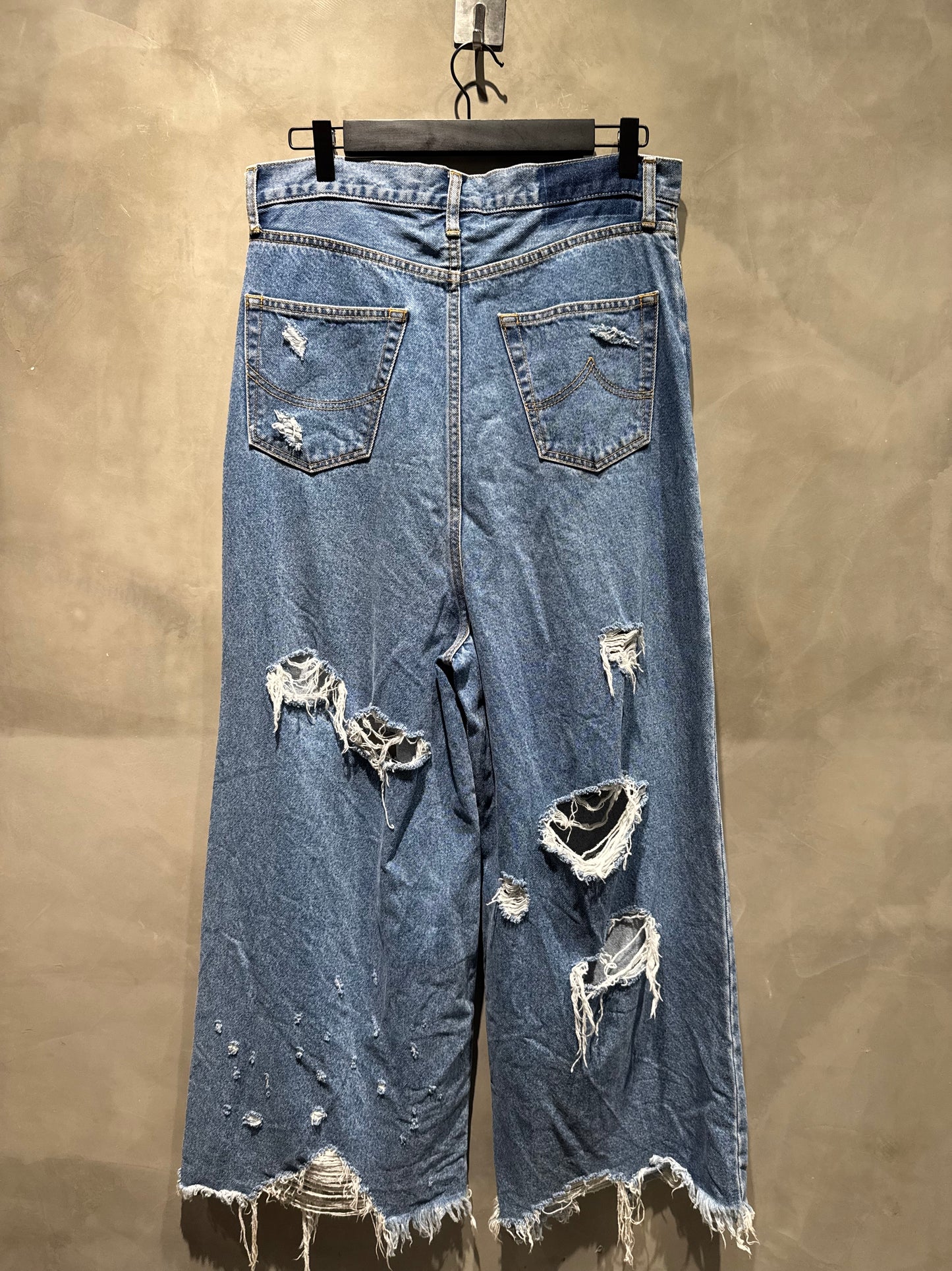 doublet 藍色破洞牛仔褲 中古