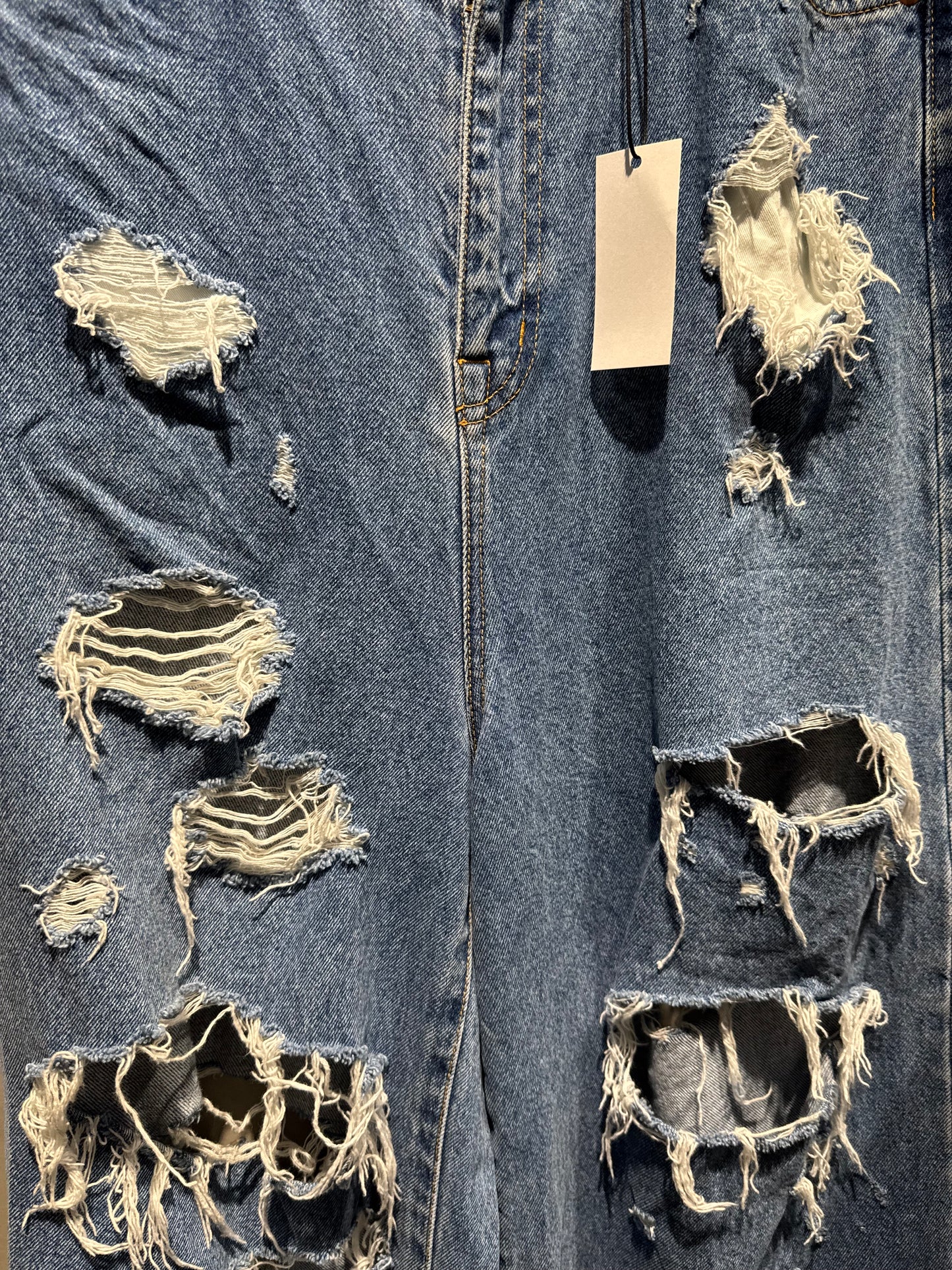 doublet 藍色破洞牛仔褲 中古