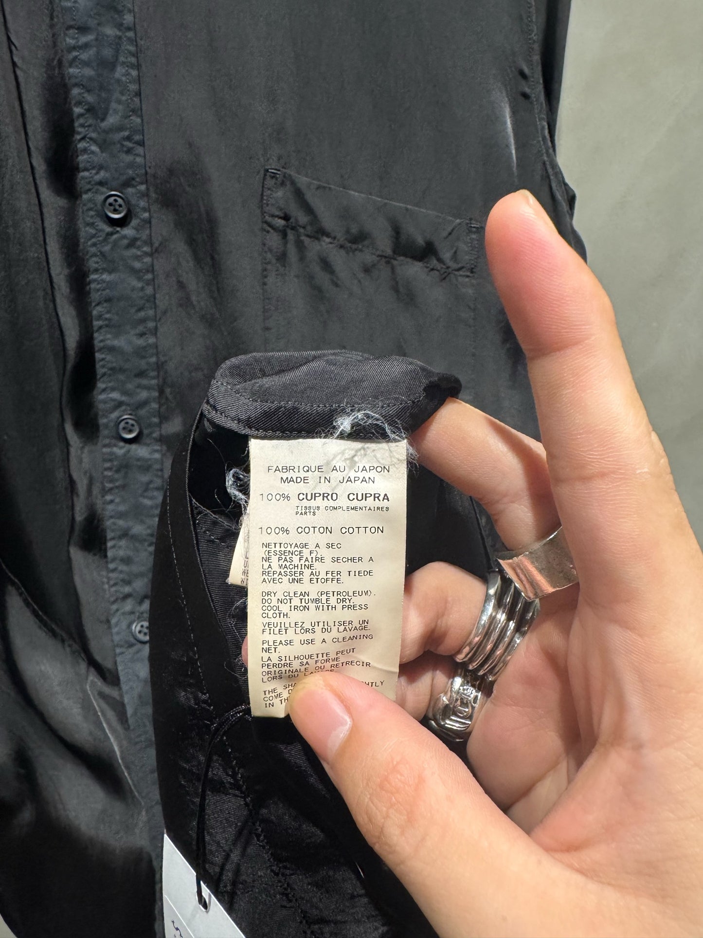 yohji yamamoto pour homme正反鈕扣襯衫 中古