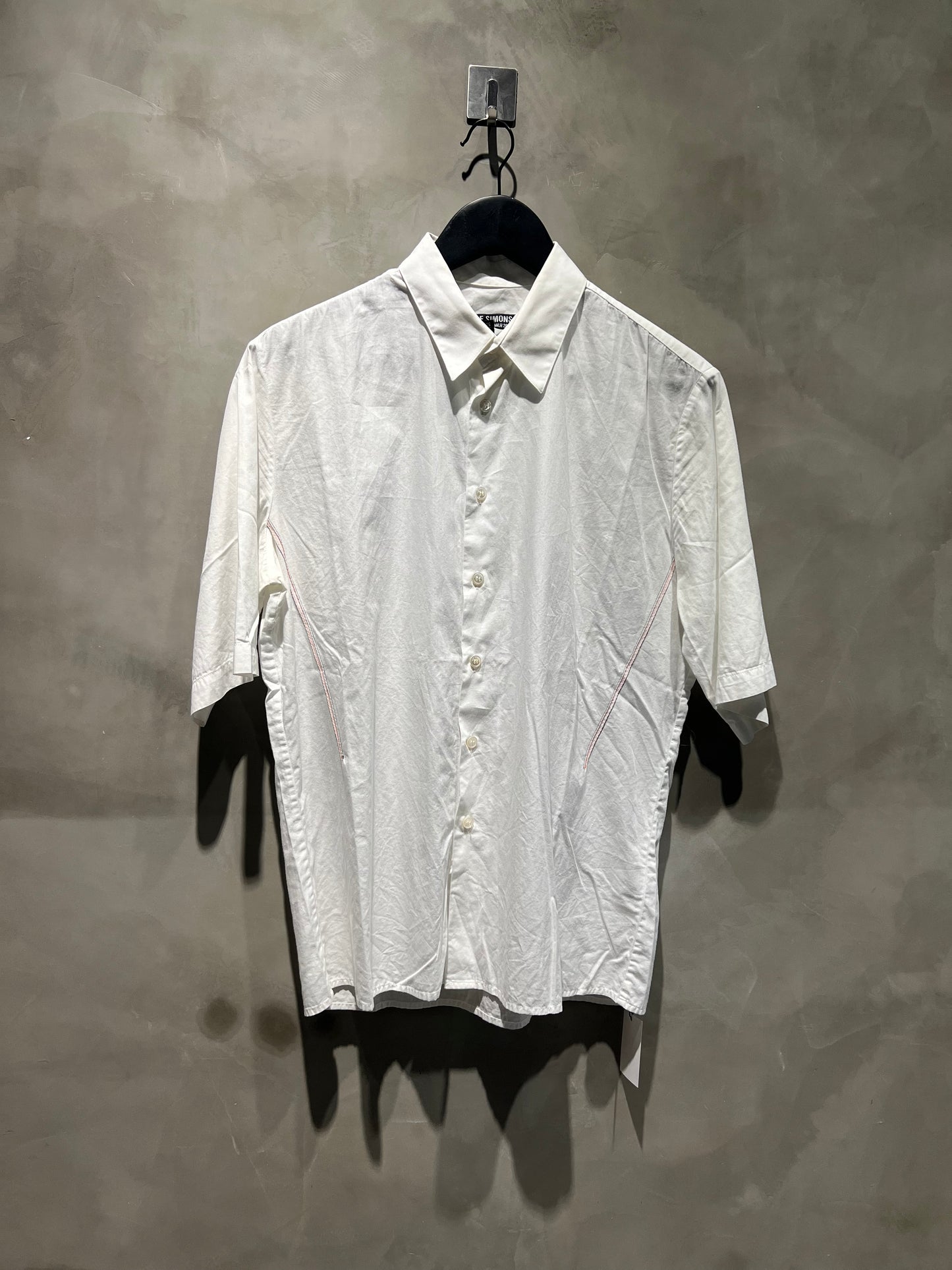 RAF Simons白色側雙縫線襯衫 中古