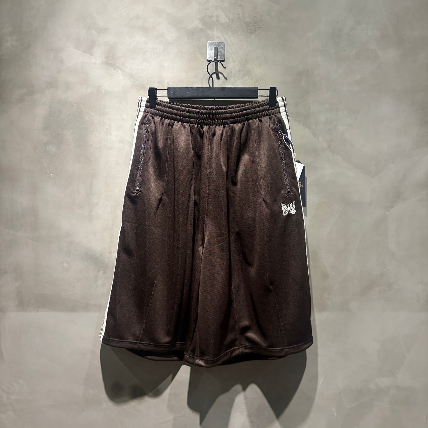 Needles別注款 H.D Track Short Pant - Poly Smooth 棕米白