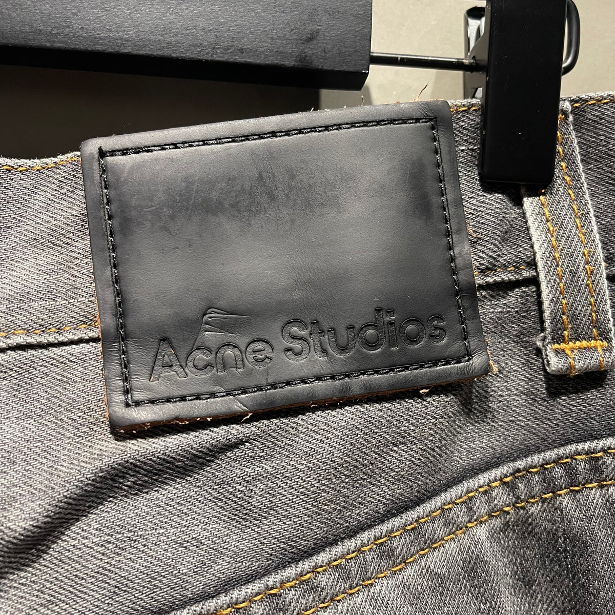 Acne Studios 2023 Super Baggy Fit Jeans 潑墨黑 中古