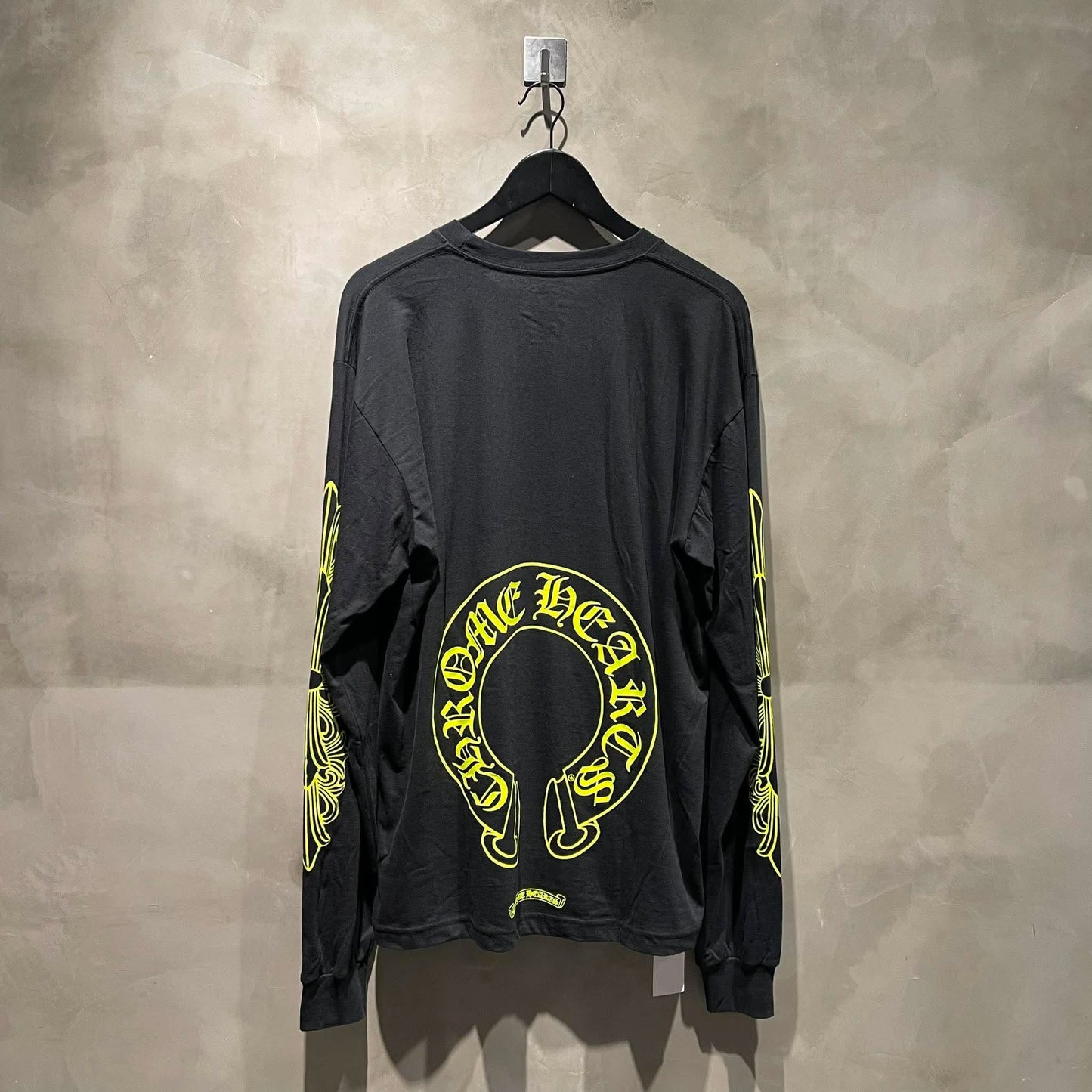 Chrome Hearts Horseshoe Logo Pocket LS T-Shirt Black Neon 克羅心 馬蹄 花臂薄長袖