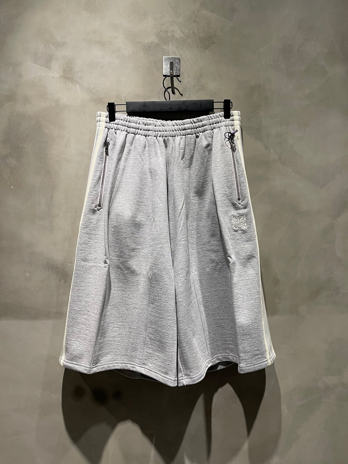 Needles 別注款 H.D.Track Shorts - Cotton Jersey GREY棉短褲 棉質