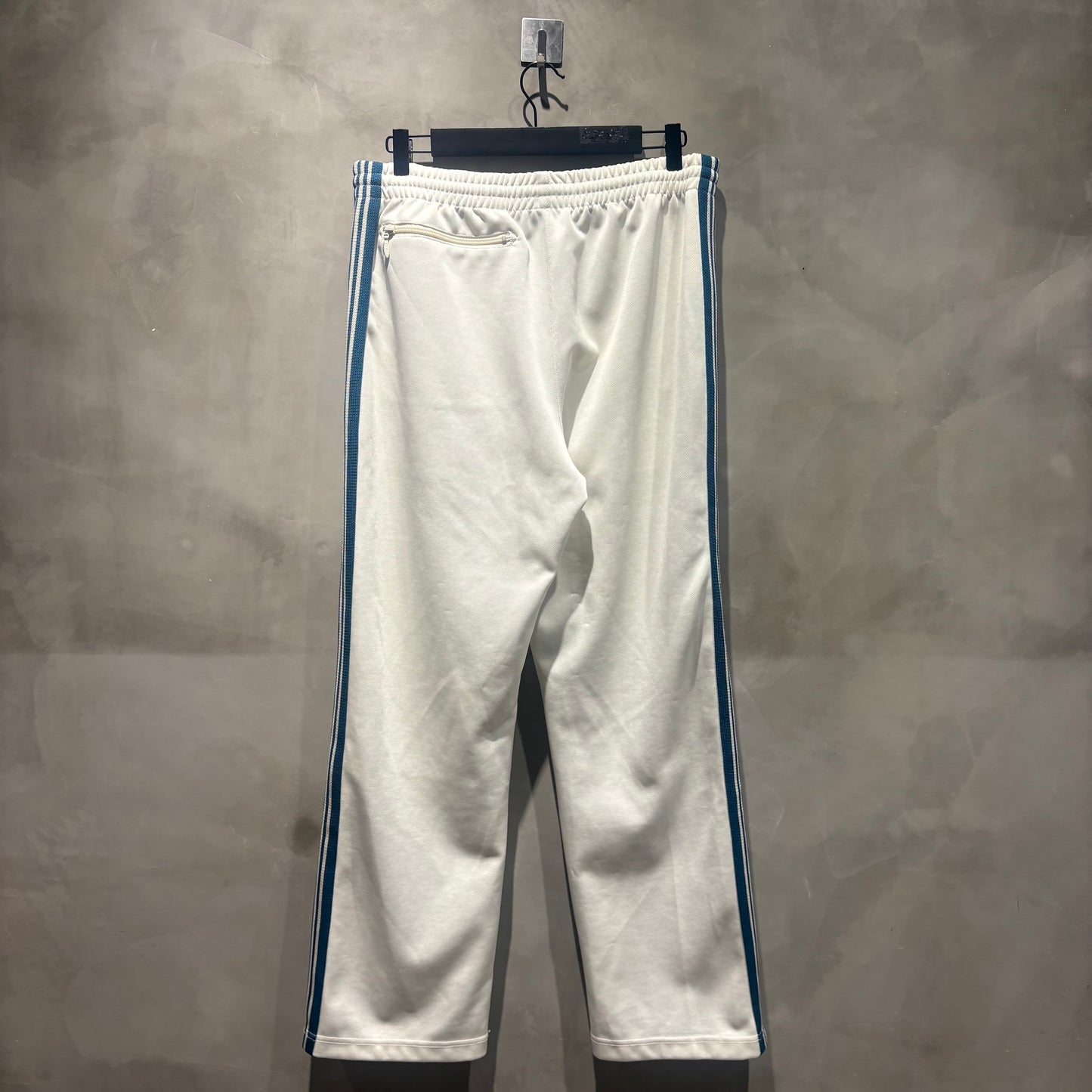 Needles 別注款 Track Pant 米白湖水藍線直筒 中古
