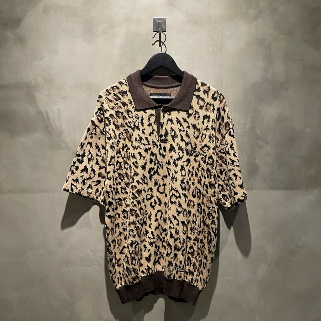 Wacko Maria Leopard Knit Polo Shirt 豹紋針織 天國東京