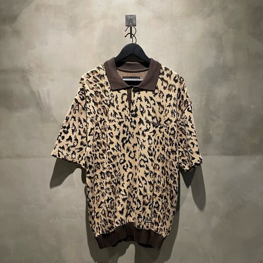 Wacko Maria Leopard Knit Polo Shirt 豹紋針織 天國東京
