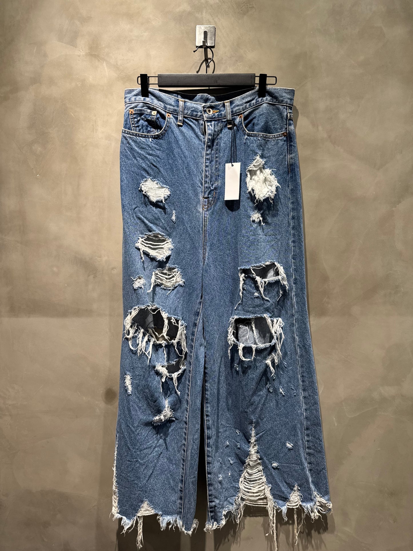doublet 藍色破洞牛仔褲 中古