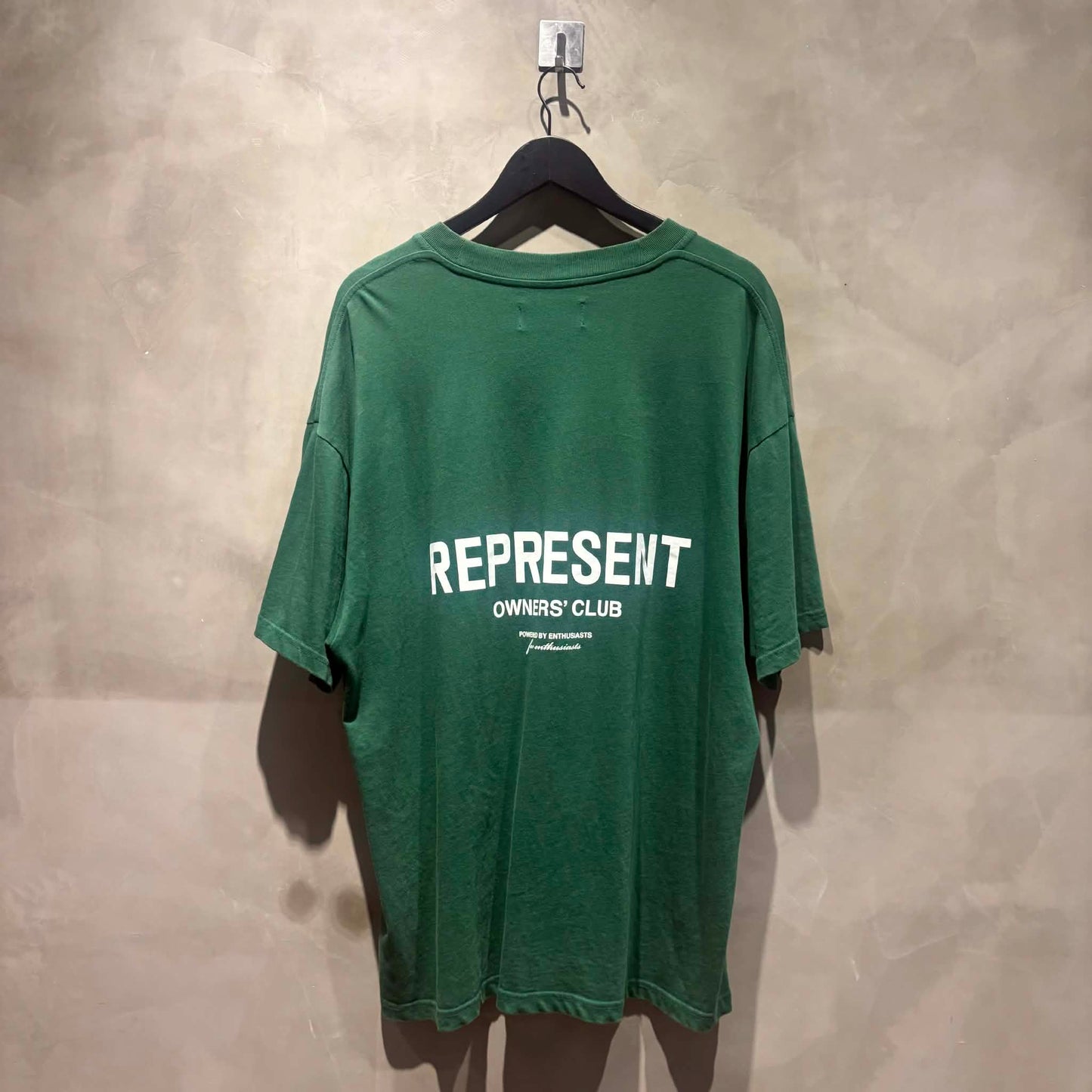 Represent Clo Oversized Big Logo T-shirt Green Luxury Y3 Streetwear FOG 中古