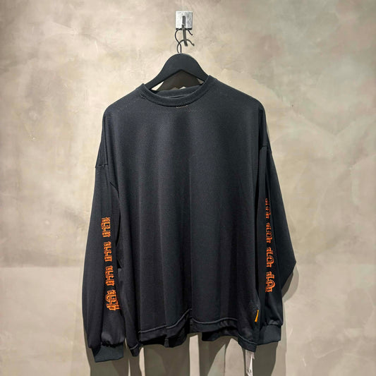 SEE SEE SUPER BIG MESH LS TEE 黑網眼手臂字體薄長袖 全新