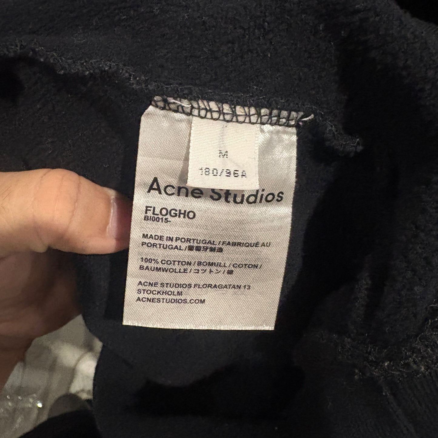 Acne Studios "FLOGHO" 領口字母織帶大學T 二手