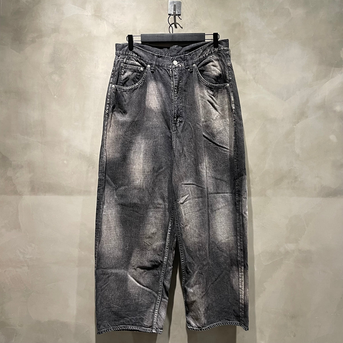Ancellm Aging Wide Denim Pants 牛仔褲 中古