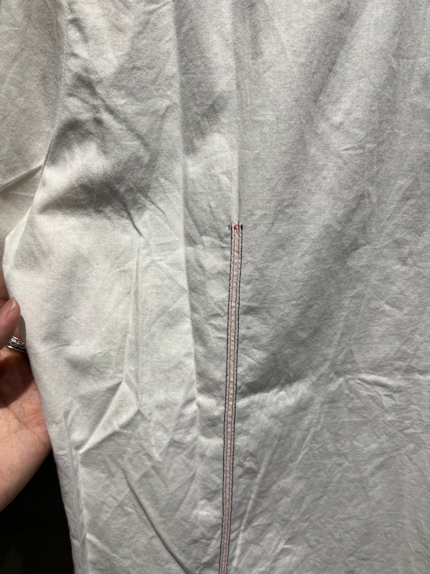 RAF Simons白色側雙縫線襯衫 中古