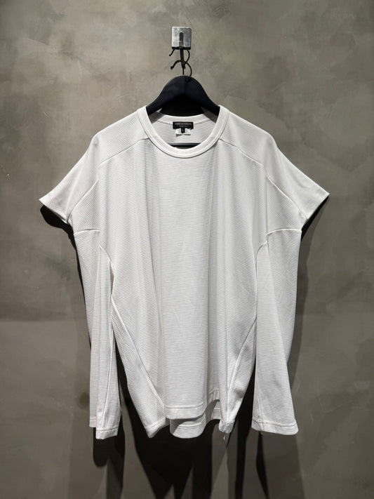 Comme des garcons homme+白色肩膀凸起長休運動上衣 中古