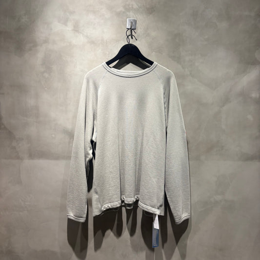 C.E - HALF PANEL RIB CREW NECK KHAKI 大學T 全新