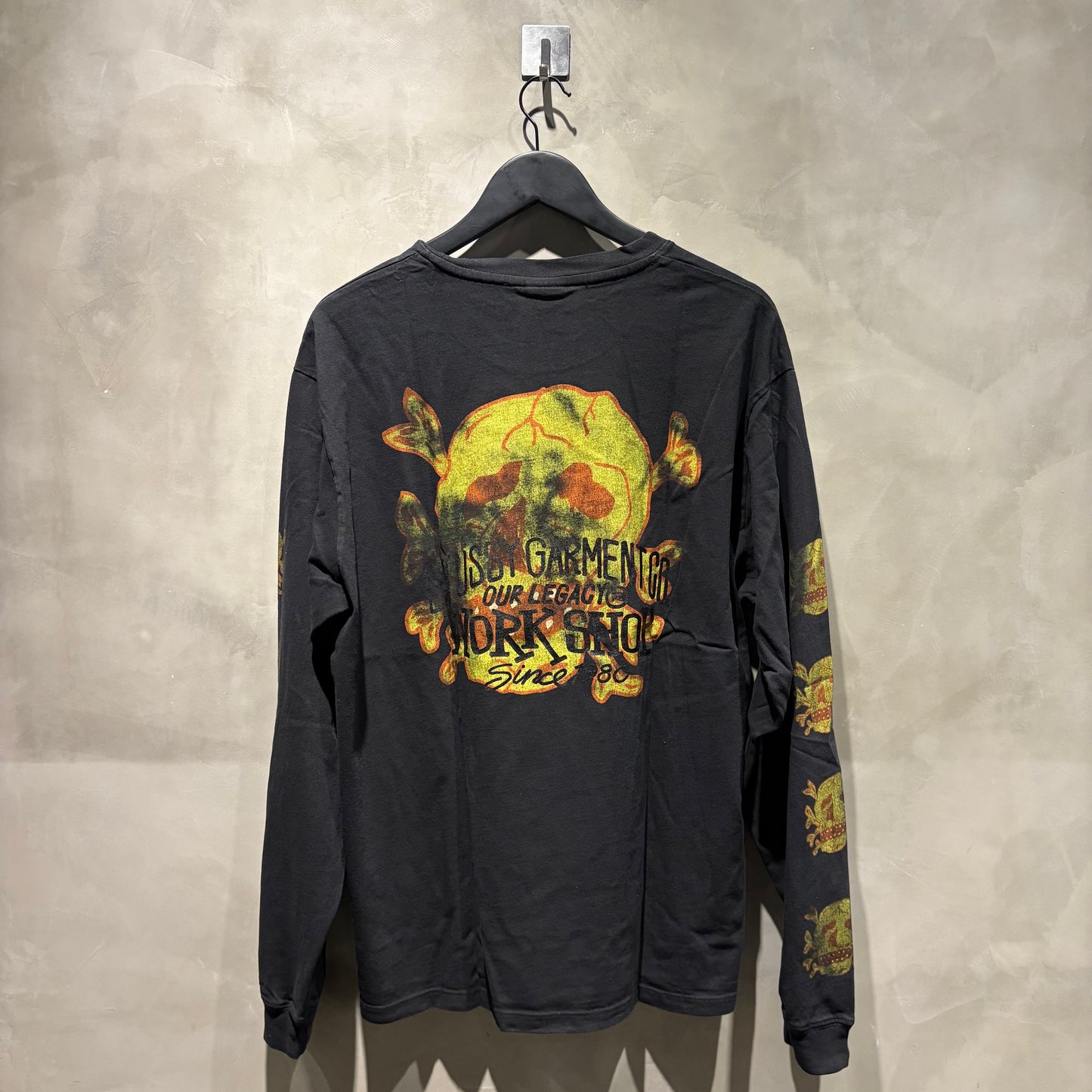 Stussy x Our Legacy Skull Pig. Dyed LS Tee 全新 現貨