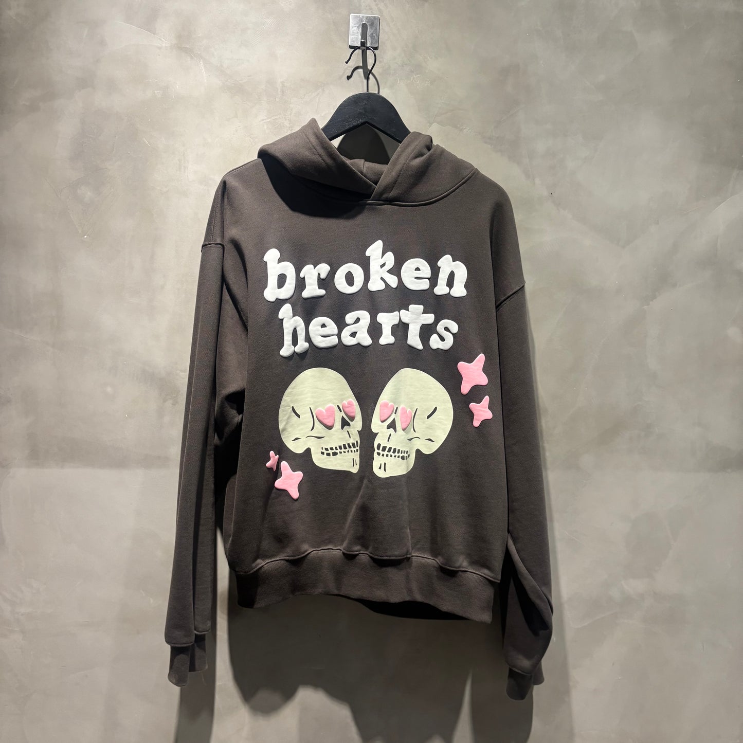 Broken Planet Brown Hoodie Relaxed Sweatshirt Hooded 骷髏 中古