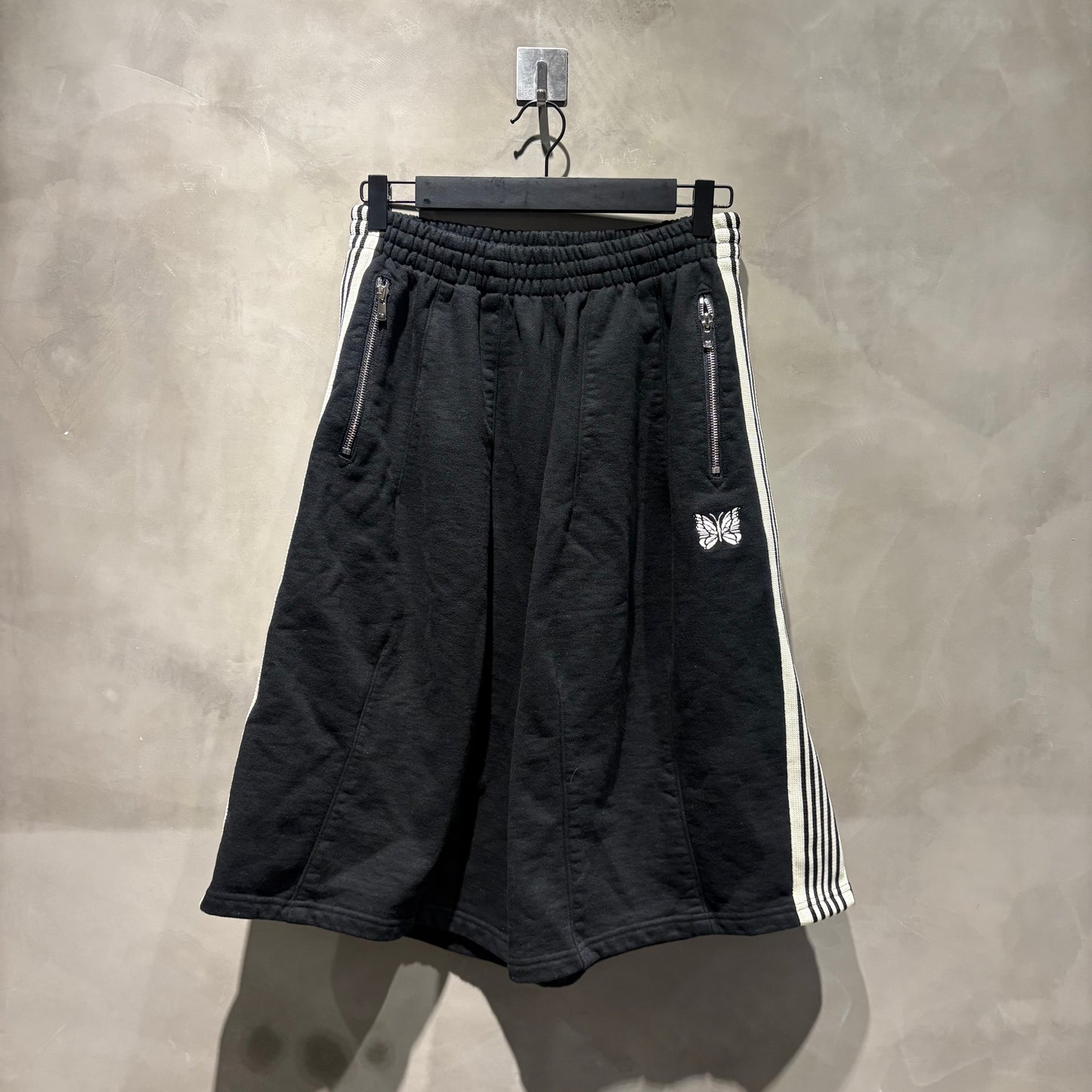 Needles 別注款 H.D.Track Shorts - Cotton Jersey BLACK 中古