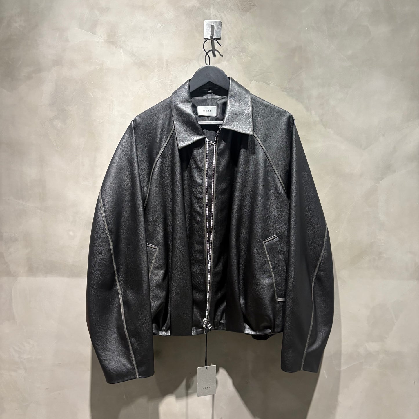 CONZ - Balloon Zip Up Jacket Faux Leat 皮外套 全新