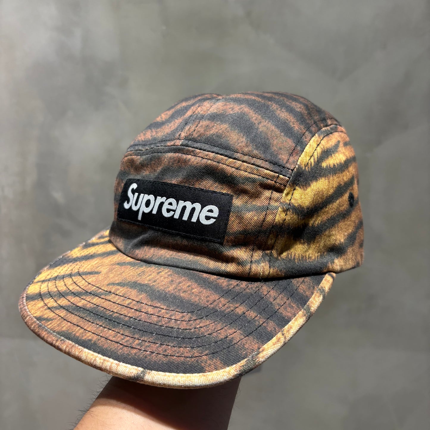 Supreme Washed Chino Twill Camp Cap 虎紋 五分割帽 全新