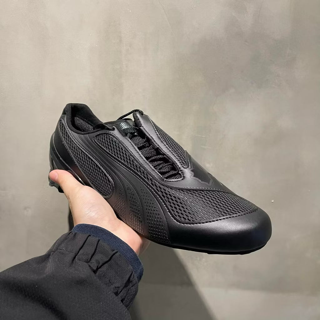 Puma V-S1 全黑皮革 復古鞋