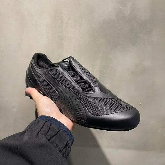Puma V-S1 全黑皮革 復古鞋