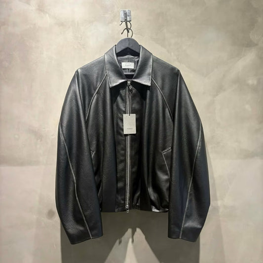 BALOON ZIP UP JACKET FAUX LEATHER 皮衣外套