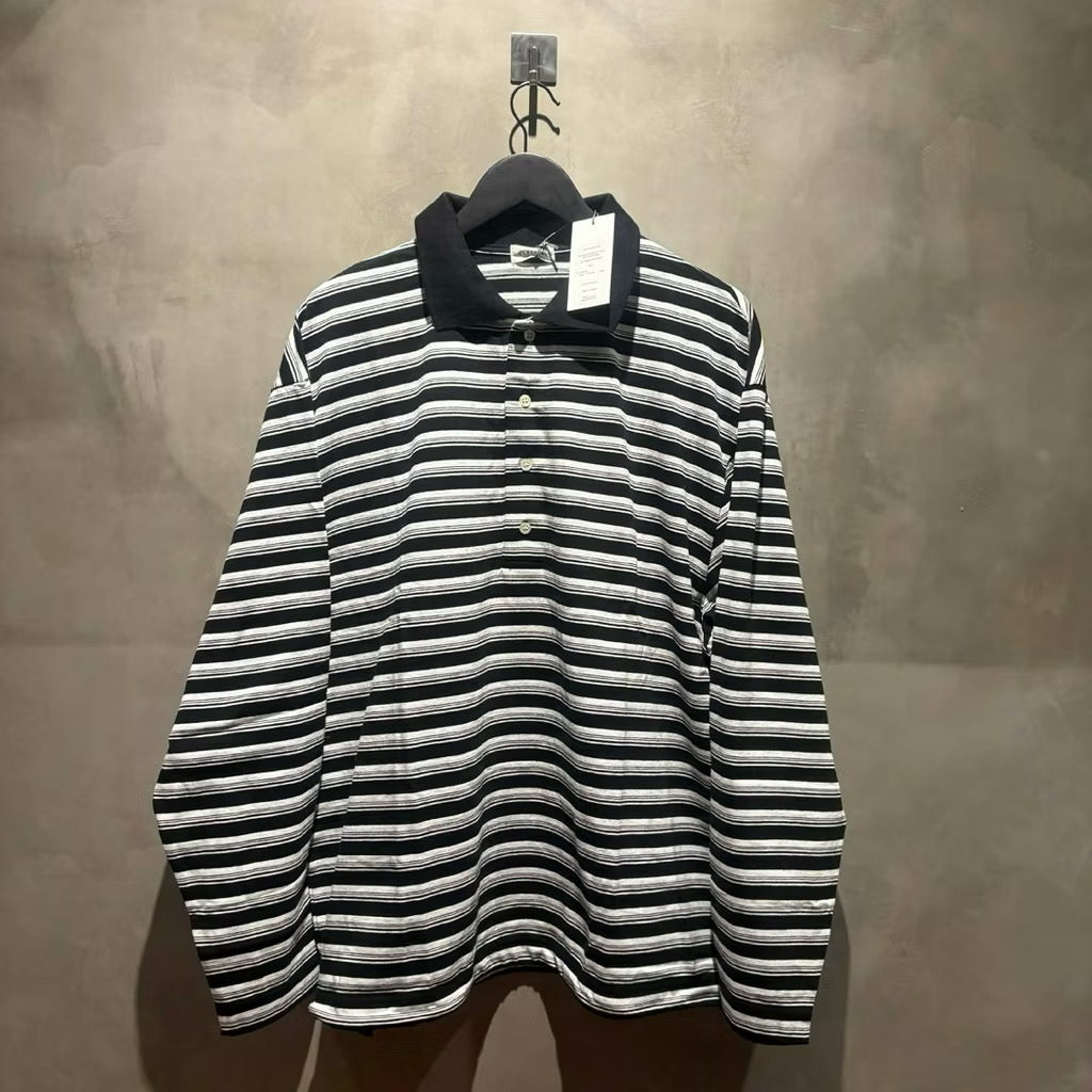 Clesste Multi Massive L/S Polo With Drawstrings長袖