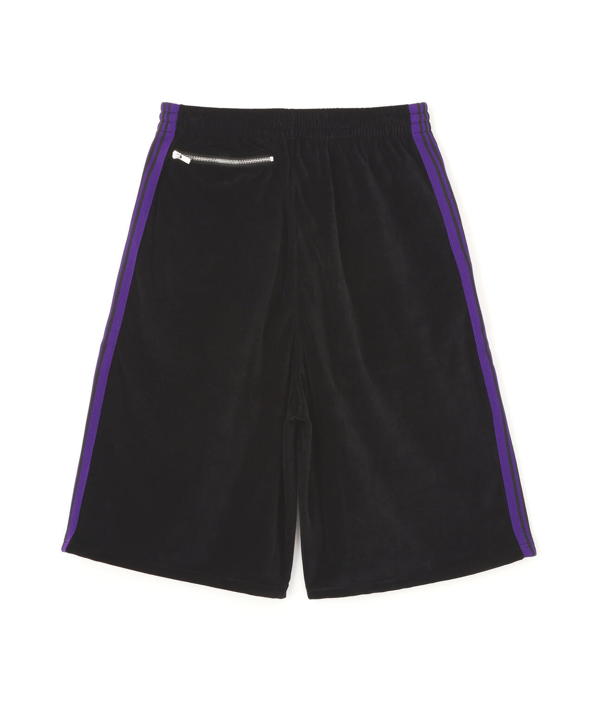 Needles 別注款 H.D.Track Shorts - C/PE Velour BLACK 天鵝絨材質