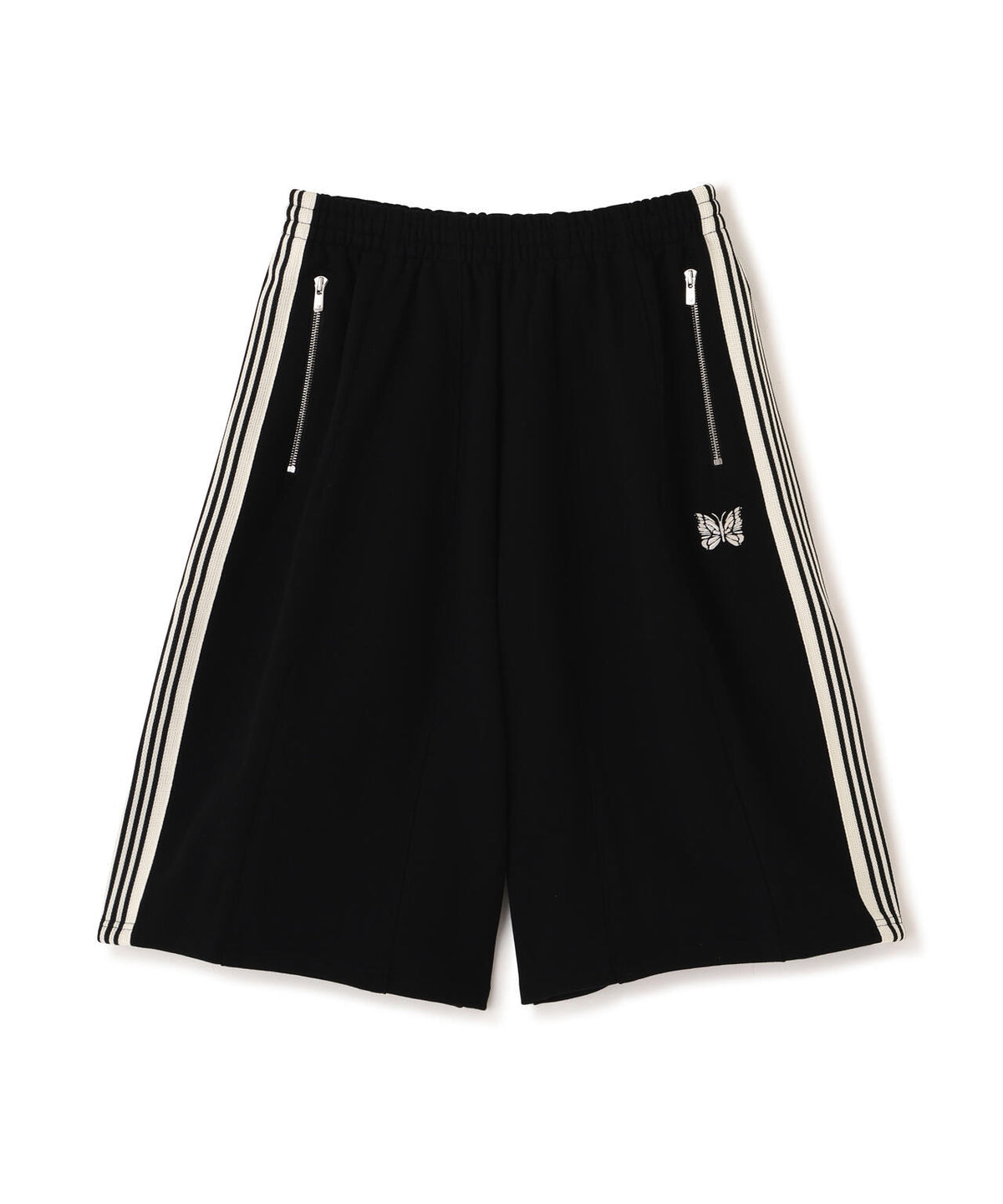 Needles 別注款 H.D.Track Shorts - Cotton Jersey BLACK 棉短褲 棉質
